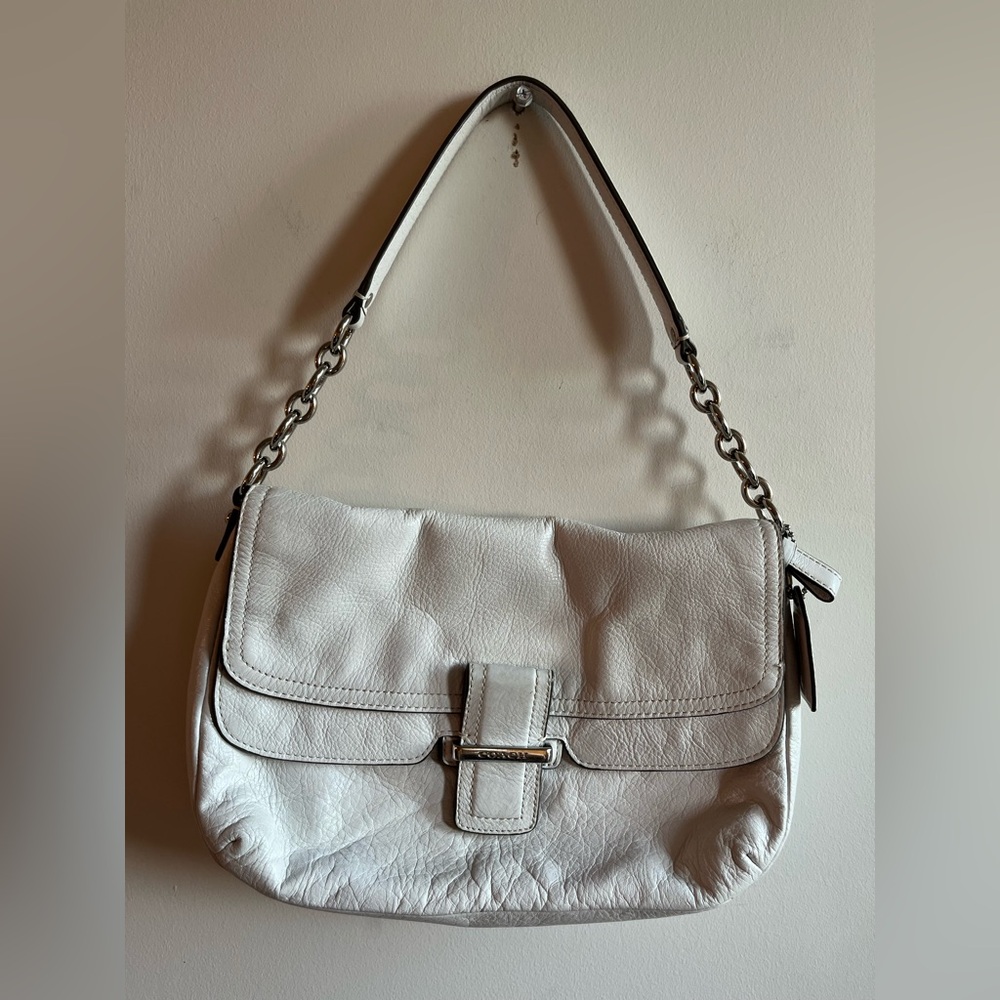 COACH White Leather Hobo Shoulder Bag - 23346 - Picture 1 of 16